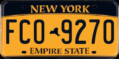 NY license plate FCO9270