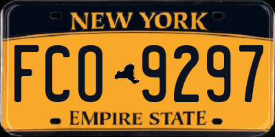 NY license plate FCO9297