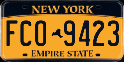 NY license plate FCO9423