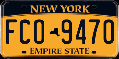 NY license plate FCO9470