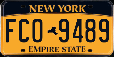 NY license plate FCO9489