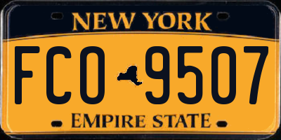 NY license plate FCO9507