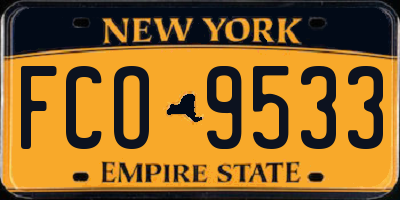 NY license plate FCO9533