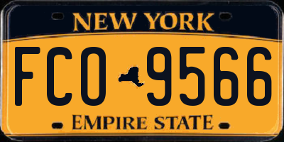 NY license plate FCO9566