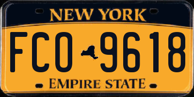 NY license plate FCO9618