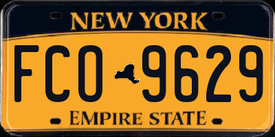 NY license plate FCO9629