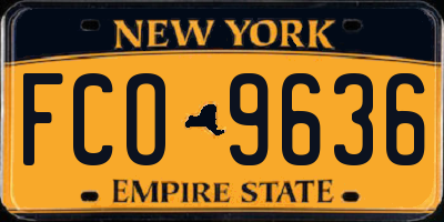 NY license plate FCO9636