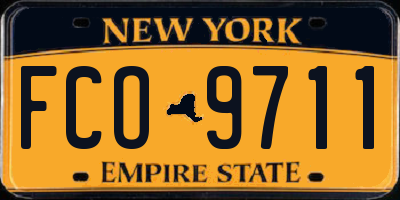 NY license plate FCO9711