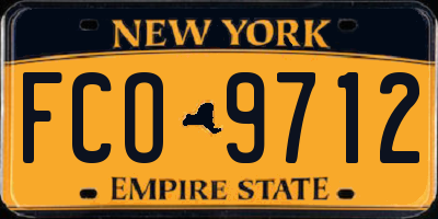 NY license plate FCO9712