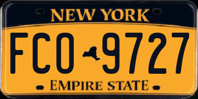 NY license plate FCO9727