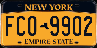 NY license plate FCO9902