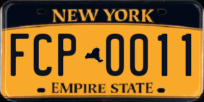 NY license plate FCP0011