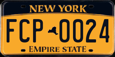 NY license plate FCP0024