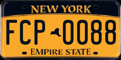 NY license plate FCP0088