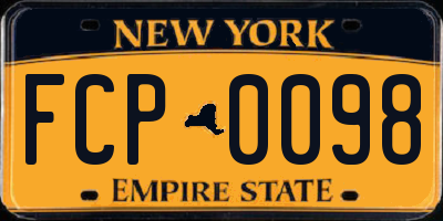 NY license plate FCP0098