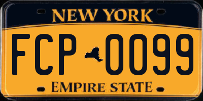 NY license plate FCP0099