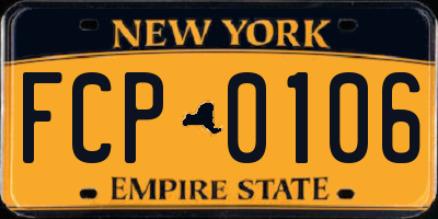 NY license plate FCP0106