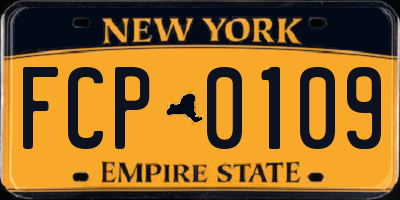 NY license plate FCP0109