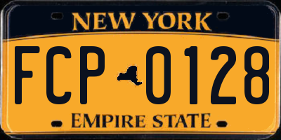 NY license plate FCP0128