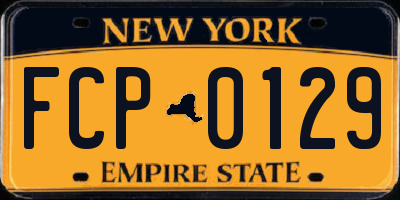 NY license plate FCP0129