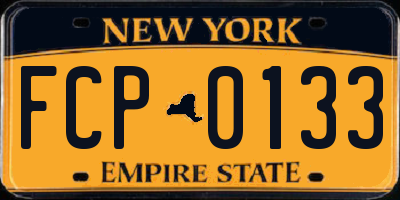 NY license plate FCP0133