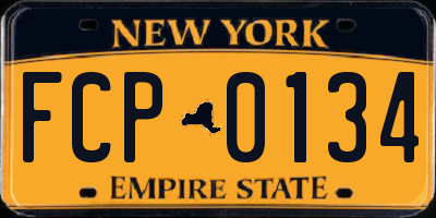 NY license plate FCP0134