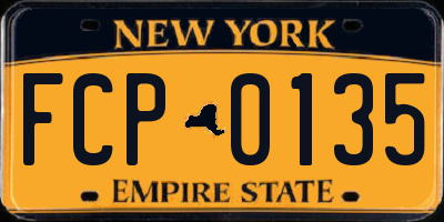 NY license plate FCP0135