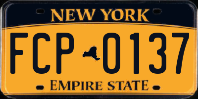NY license plate FCP0137