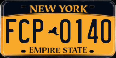 NY license plate FCP0140