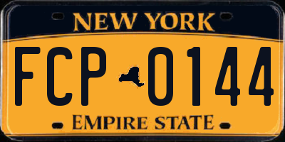 NY license plate FCP0144