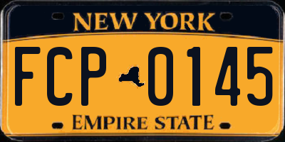 NY license plate FCP0145