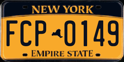 NY license plate FCP0149