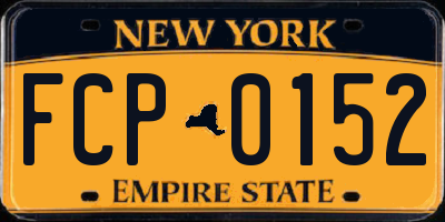 NY license plate FCP0152
