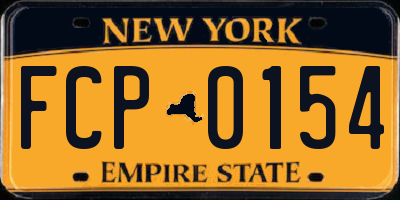 NY license plate FCP0154