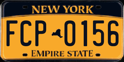 NY license plate FCP0156