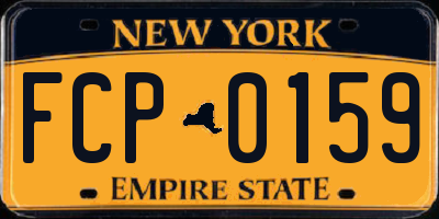 NY license plate FCP0159