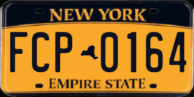 NY license plate FCP0164