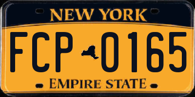 NY license plate FCP0165