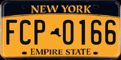 NY license plate FCP0166