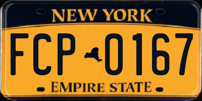 NY license plate FCP0167