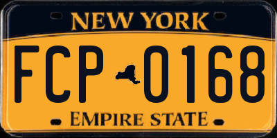 NY license plate FCP0168