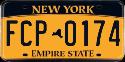 NY license plate FCP0174
