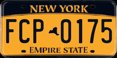 NY license plate FCP0175