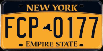NY license plate FCP0177