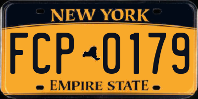 NY license plate FCP0179