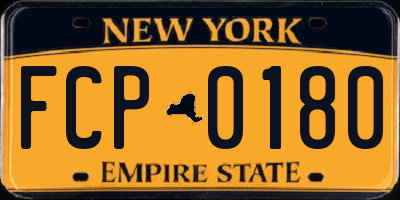 NY license plate FCP0180