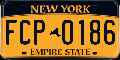 NY license plate FCP0186