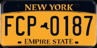 NY license plate FCP0187