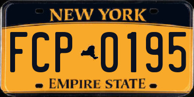NY license plate FCP0195