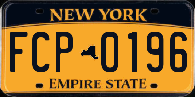 NY license plate FCP0196